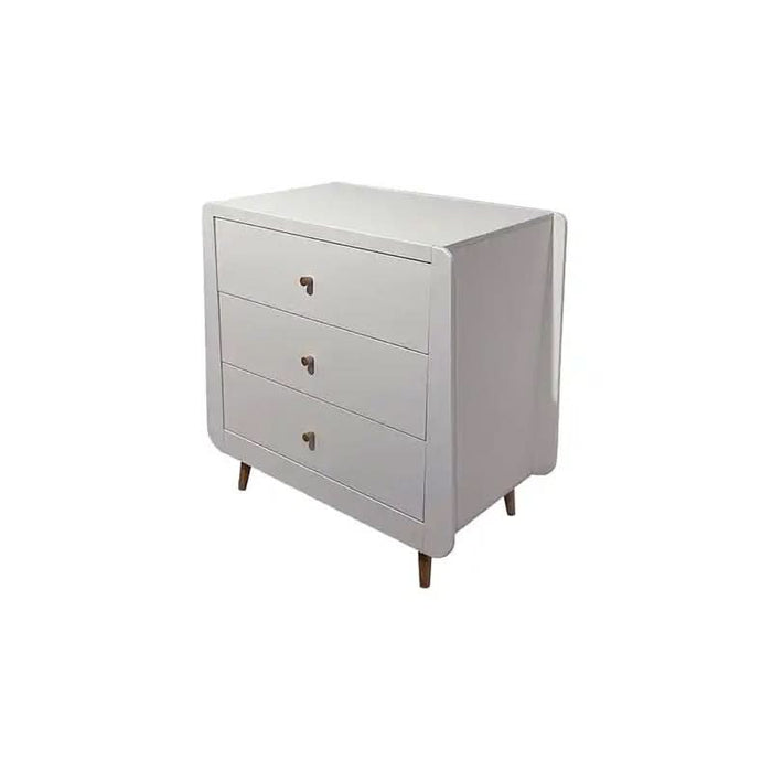 Elegant Love N Care Santorini Chest White with matching drawer knobs and stylish feet