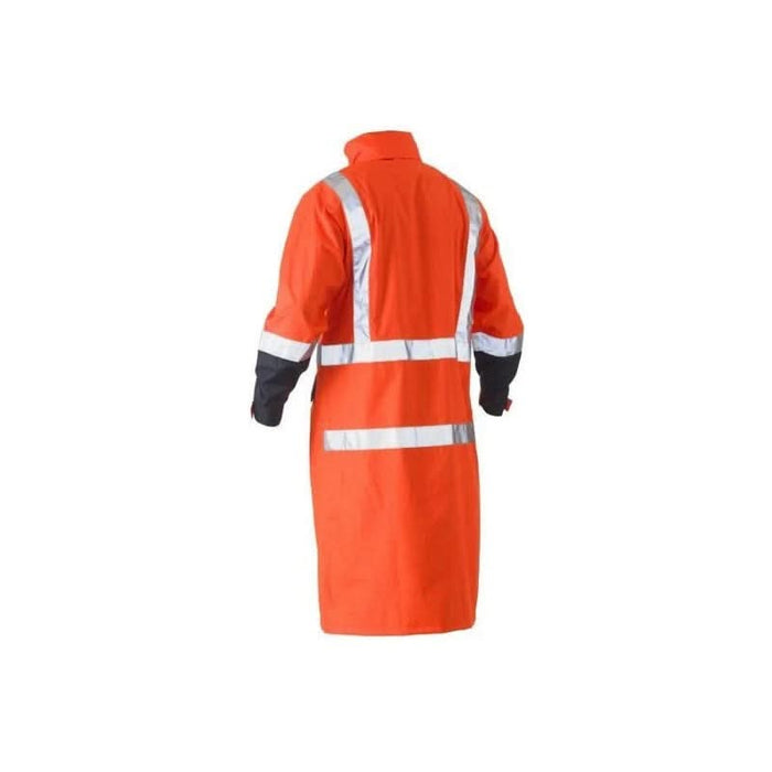 Bisley Reflective Taped Hi Vis Long Rain Coat Day Night Jacket - Shopica Pty Ltd