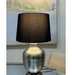 Elegant shiny silver base of Republic Shiny Silver Table Lamp, reflecting upscale home style