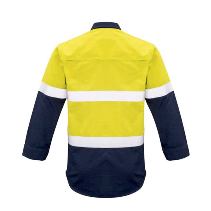 Syzmik Mens Red Flame Hi Vis Flame Retardant Hoop Reflective Taped Shirt - Shopica Pty Ltd