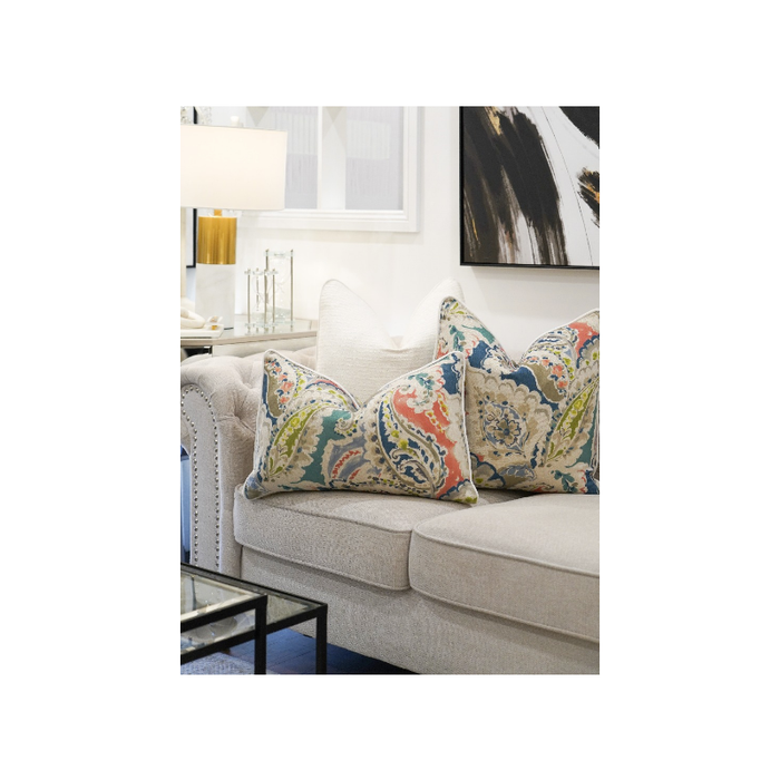 Multi Colour Flower Leaf Modern Pattern Cushion - Shopica Pty Ltd