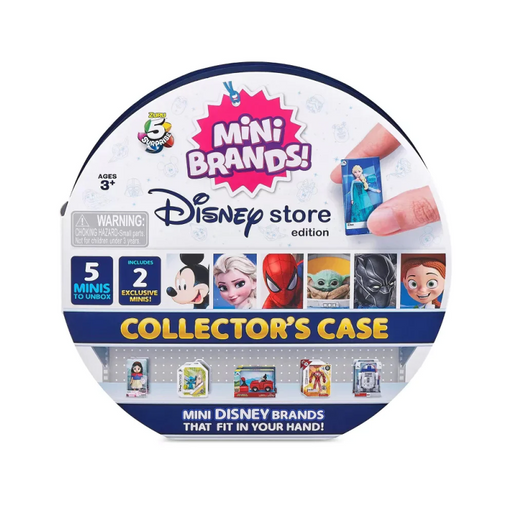 Child gleefully arranging her Disney Mini Brands in the new collector's case