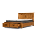 Outback Queen Bed Kit in Rustic Oak with Tallboy & Bedside Bedroom Suite - Shopica Pty Ltd