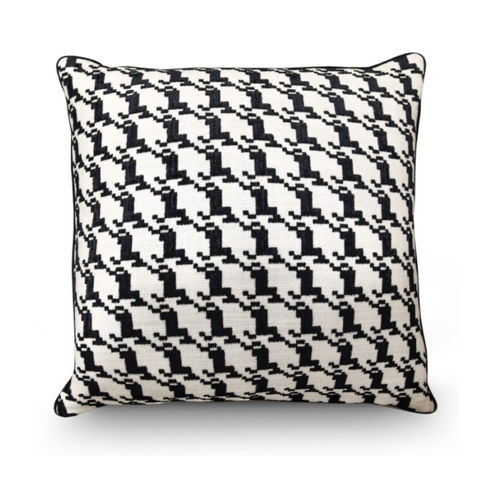 Hors Patterned Black And White Cushion - Shopica Pty Ltd