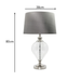 The Sheriton Glass Lamp andBlack  Shade - Shopica Pty Ltd