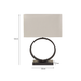 Olimpia Circle Lamp Black Base White Shade - Shopica Pty Ltd