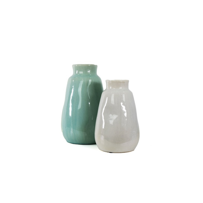 Luxurious Hampton Blue Vase with intricate detailing for sophisticated decor.