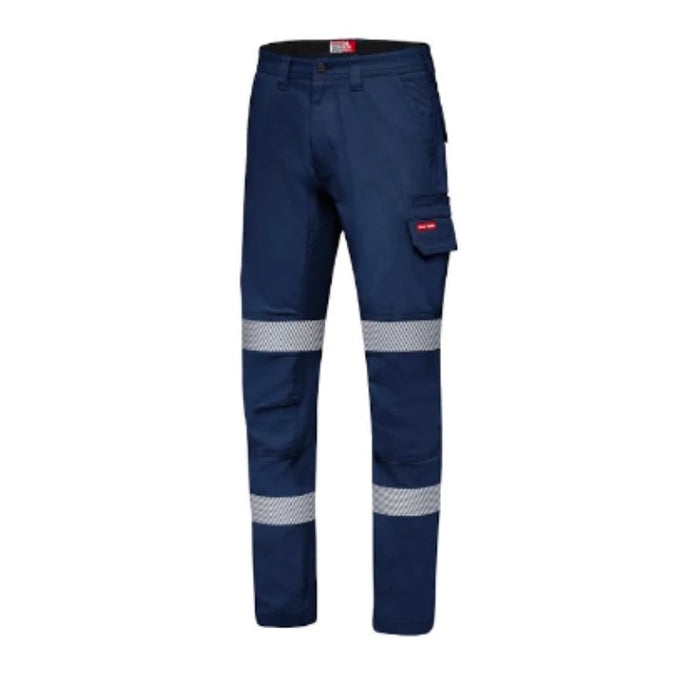 Hard Yakka Reflective Stretch Canvas Cargo Pant With Tape Tradie Work Pants