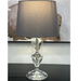 Sophisticated Silver Shade on Crystal Clear Glass Body Table Lamp
