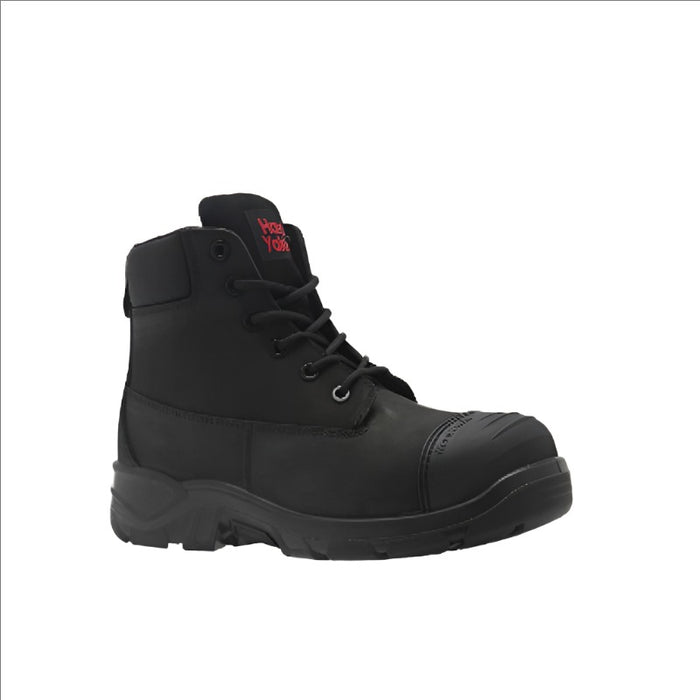 Hard Yakka Steel Cap Tougemaxx 6Z Steel Toe Safety Work Boots Black
