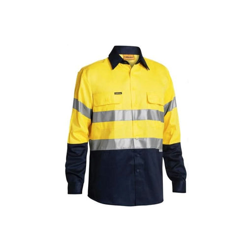 Bisley 2 Tone Long Sleeve Hi Vis Shirt 3M Reflective Tape - Shopica Pty Ltd