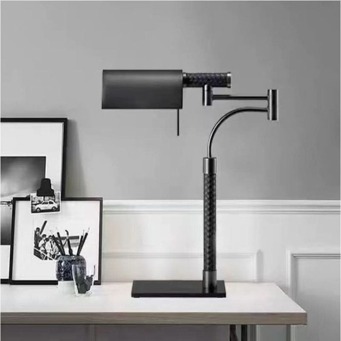 Modern Sleek Black Roped Dolche Table Lamp - Shopica Pty Ltd