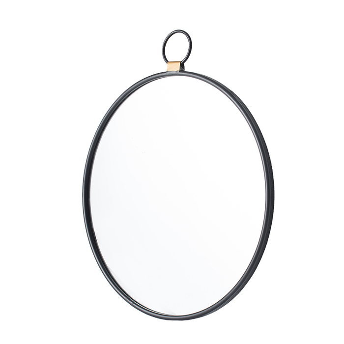 Round Stopwatch Framed Wall Mirror