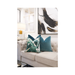 Banana Leaf Teal And White Cushion - Shopica Pty Ltd