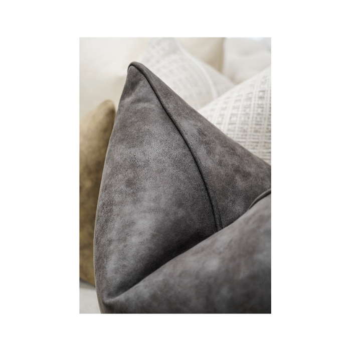 Elegant Midnight: Dark Grey Cushion with a Smooth, Slight Sheen