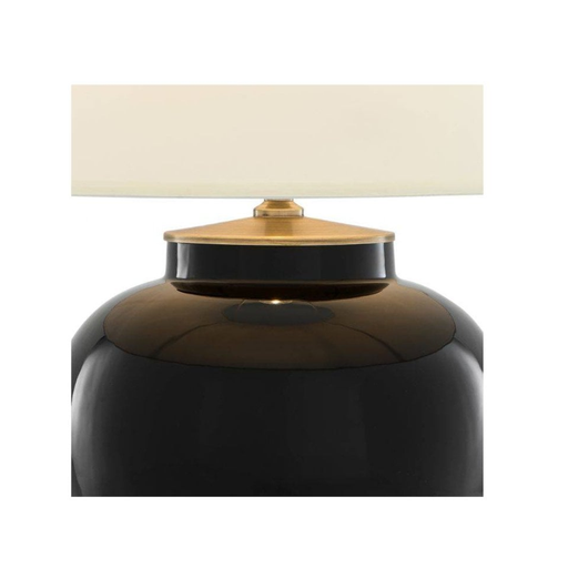 Classy black and brass ceramic lamp