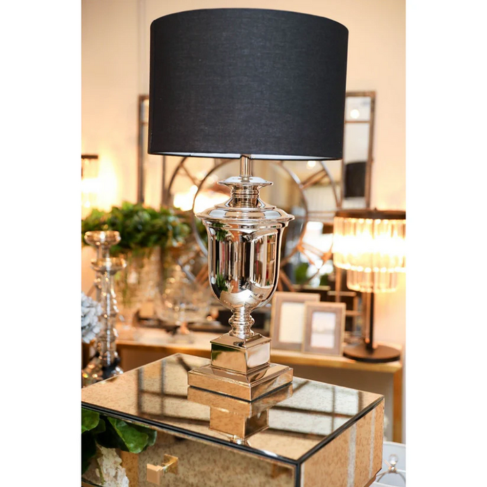 Black and Silver Paddington Lamp and Shade: A Symphony of Light and Elegance