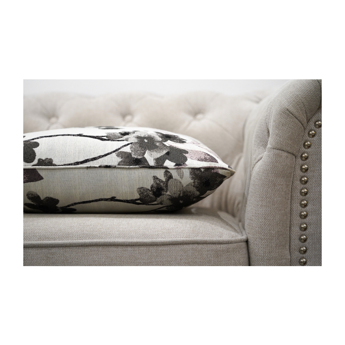 Chromatic Harmony: Light and Dark Grey Fabricated with Soft Pink Canvas Cushion