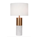 Gold and Marble Round Base Table Lamp With a round shade White Or Black - Shopica Pty Ltd