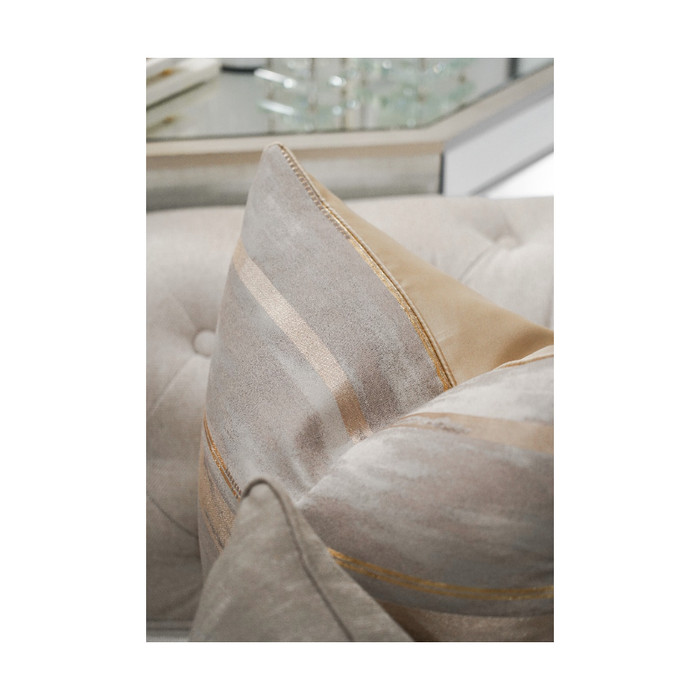 Copper StripyRoads Golden Earthy Grey Modern Cushion