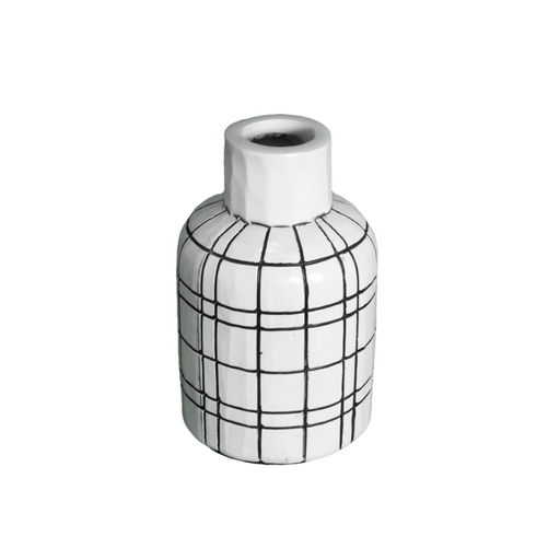 Exclusive Black and White Vase in various sizes to complement any room.