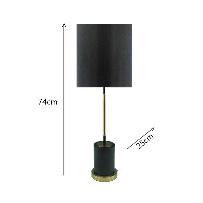 Bella Tall Lamp Gold And Black Base Light Stand - Shopica Pty Ltd