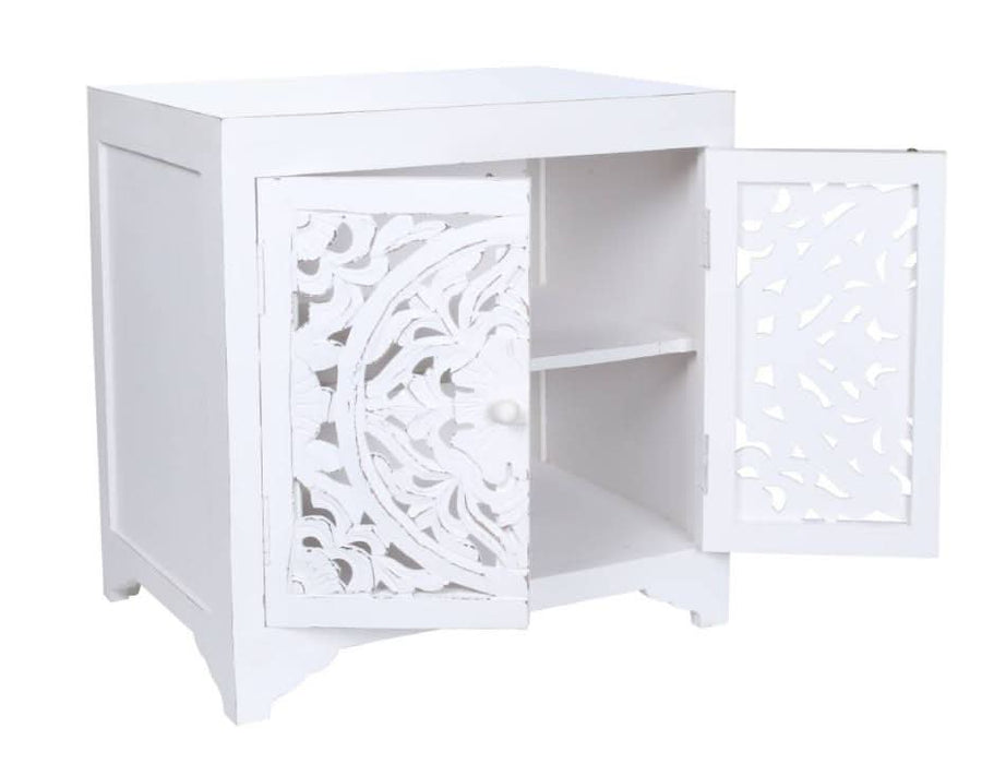 Royal Charm Antique White Bedside Drawers by Dias - Shopica Pty Ltd