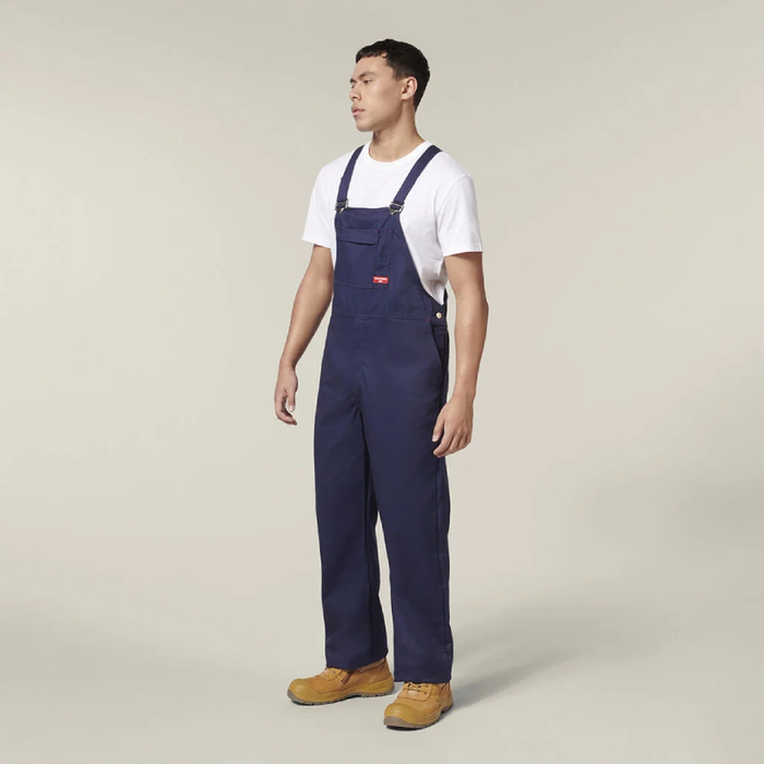 Hard Yakka Bib & Brace Cotton Drill Overall Tradie Work Coverall