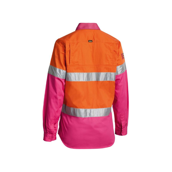 Bisley Women's Taped Hi Vis Cool Lightweight Long Sleeve Drill Shirt