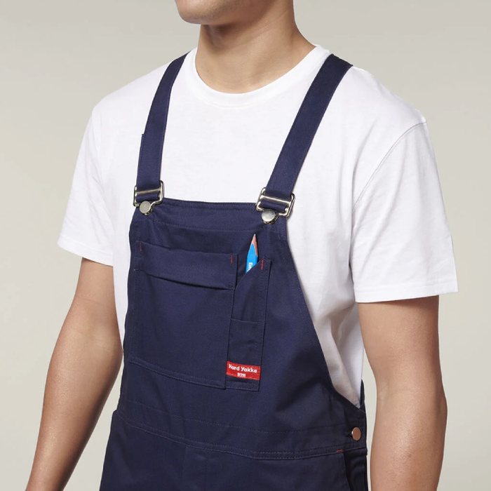 Hard Yakka Bib & Brace Cotton Drill Overall Tradie Work Coverall