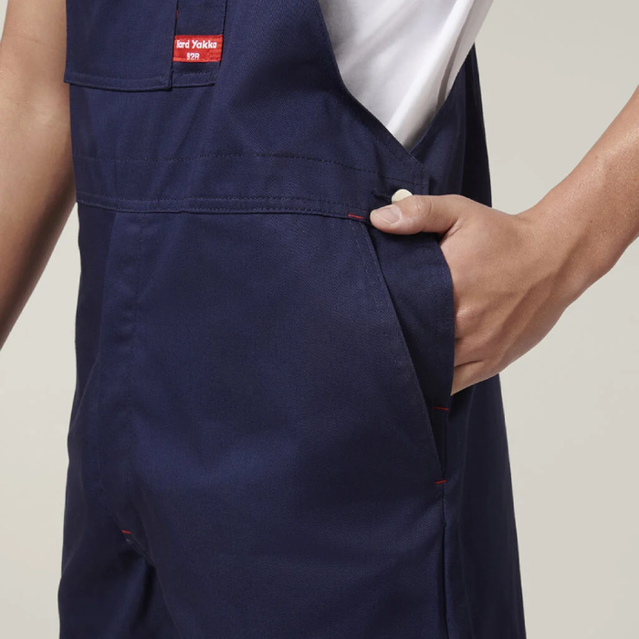 Hard Yakka Bib & Brace Cotton Drill Overall Tradie Work Coverall