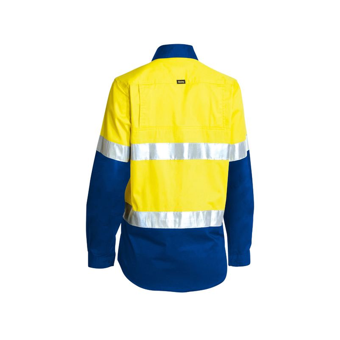 Bisley Women's Taped Hi Vis Cool Lightweight Long Sleeve Drill Shirt