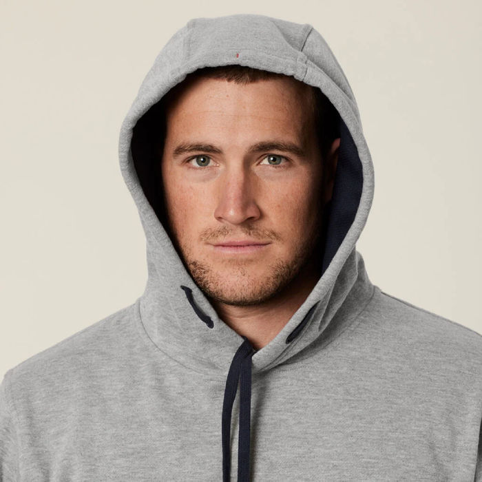 Hard Yakka Black Brushed Fleece Hoddie Tradie Work Jumper