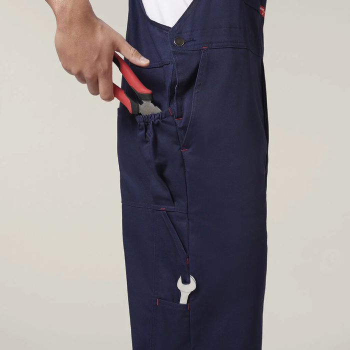 Hard Yakka Bib & Brace Cotton Drill Overall Tradie Work Coverall