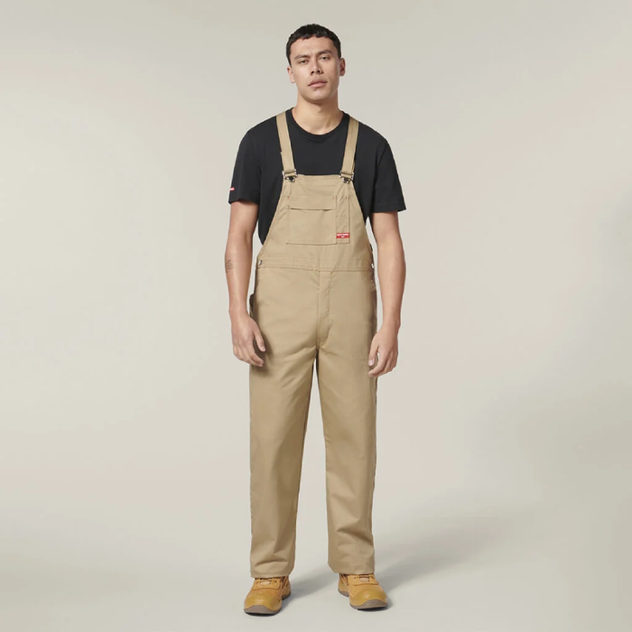 Hard Yakka Bib & Brace Cotton Drill Overall Tradie Work Coverall