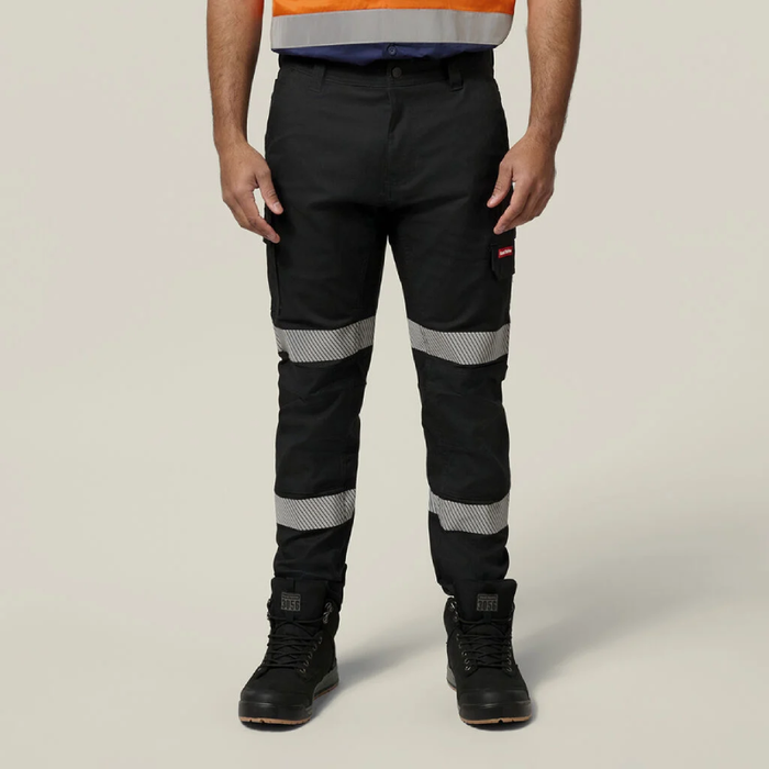 Hard Yakka Reflective Stretch Canvas Cargo Pant With Tape Tradie Work Pants