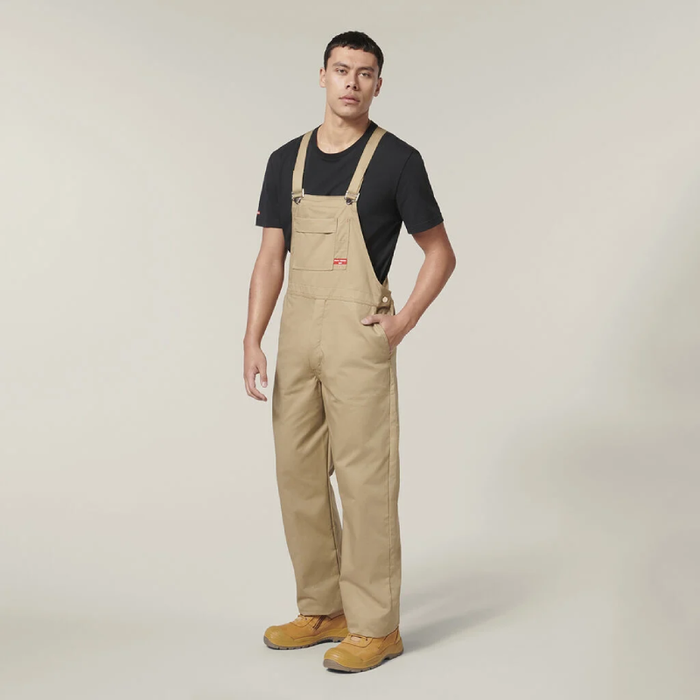 Hard Yakka Bib & Brace Cotton Drill Overall Tradie Work Coverall