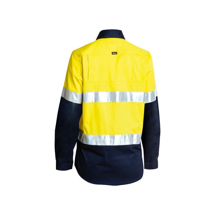 Bisley Women's Taped Hi Vis Cool Lightweight Long Sleeve Drill Shirt