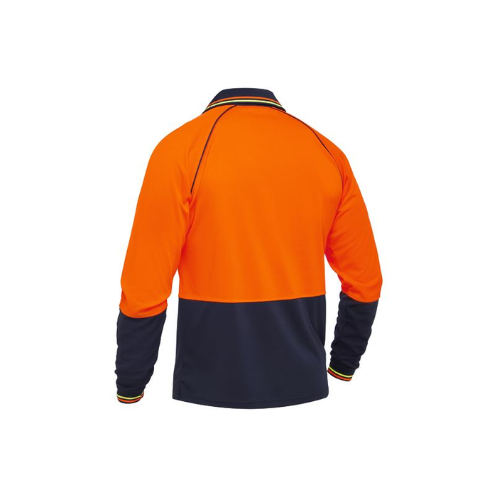 Bisley Two Tone Hi Vis Long Sleeve Polo