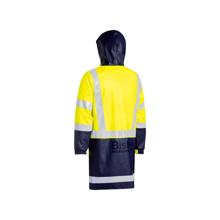 Bisley Taped Two Tone Hi-Vis Stretch Reflective Taped Day Night PU Rain Coat Jacket