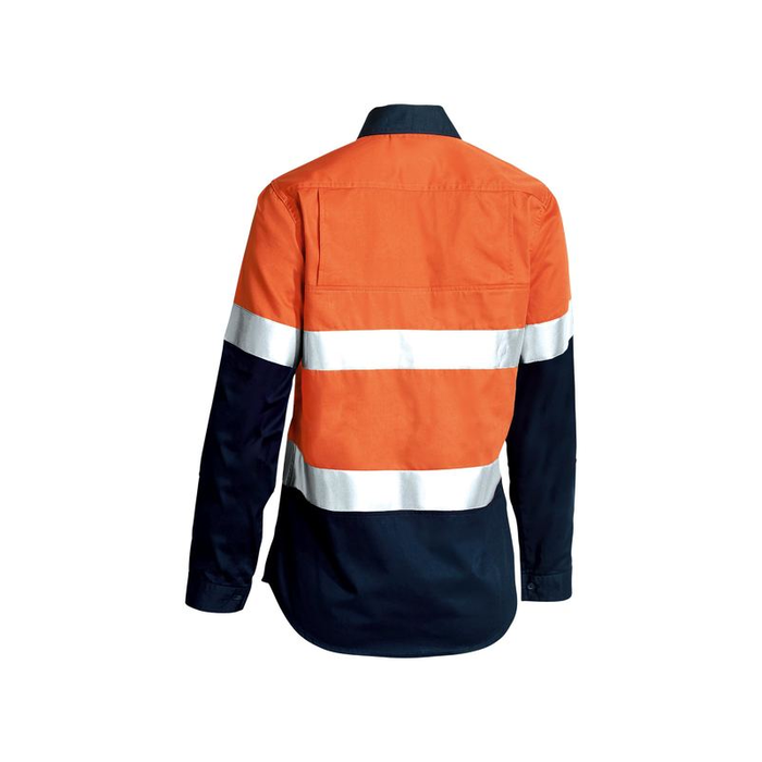 Bisley Women's Taped Hi Vis Cool Lightweight Long Sleeve Drill Shirt