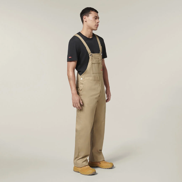 Hard Yakka Bib & Brace Cotton Drill Overall Tradie Work Coverall