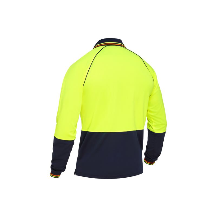 Bisley Two Tone Hi Vis Long Sleeve Polo