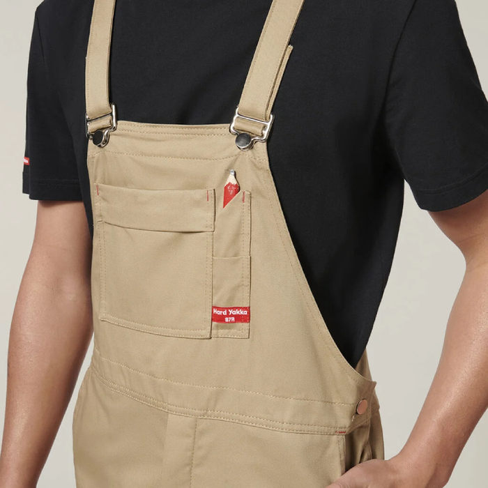 Hard Yakka Bib & Brace Cotton Drill Overall Tradie Work Coverall