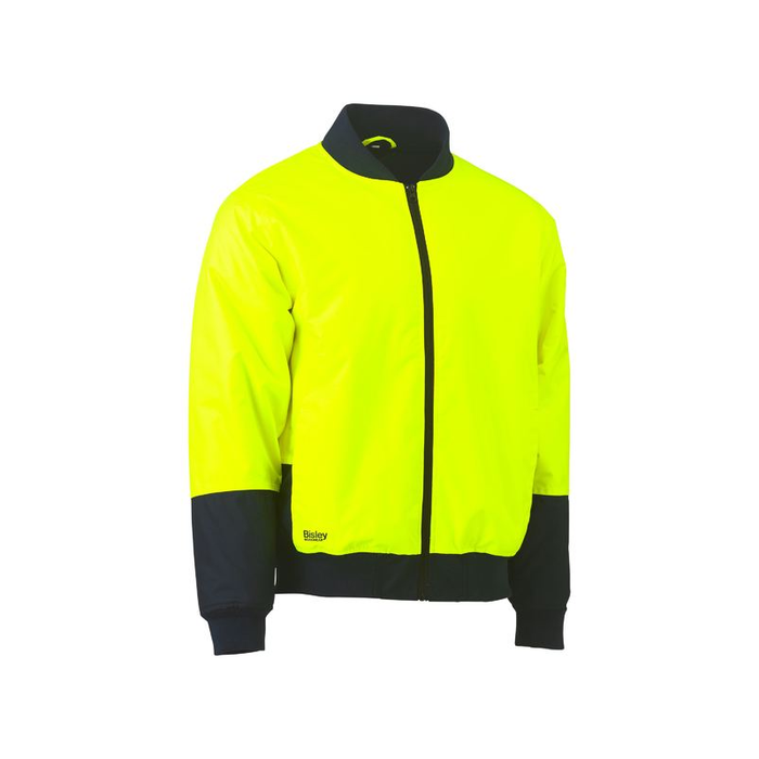 Bisley Two Tone Hi Vis Waterproof Bomber Jacket