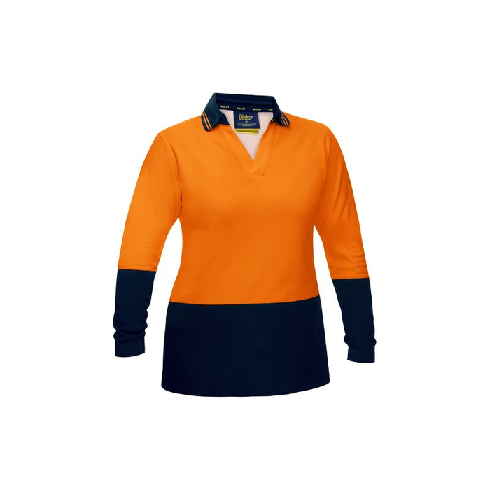 Bisley Women's Hi Vis V-neck Polo