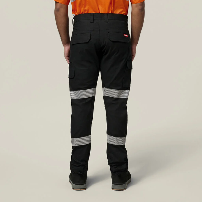 Hard Yakka Reflective Stretch Canvas Cargo Pant With Tape Tradie Work Pants