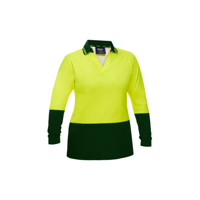 Bisley Women's Hi Vis V-neck Polo