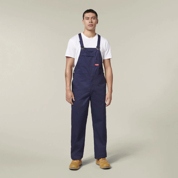 Hard Yakka Bib & Brace Cotton Drill Overall Tradie Work Coverall