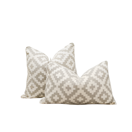 Intricate stitching detail of the elegant Geometric Silhouette Cushion Cover